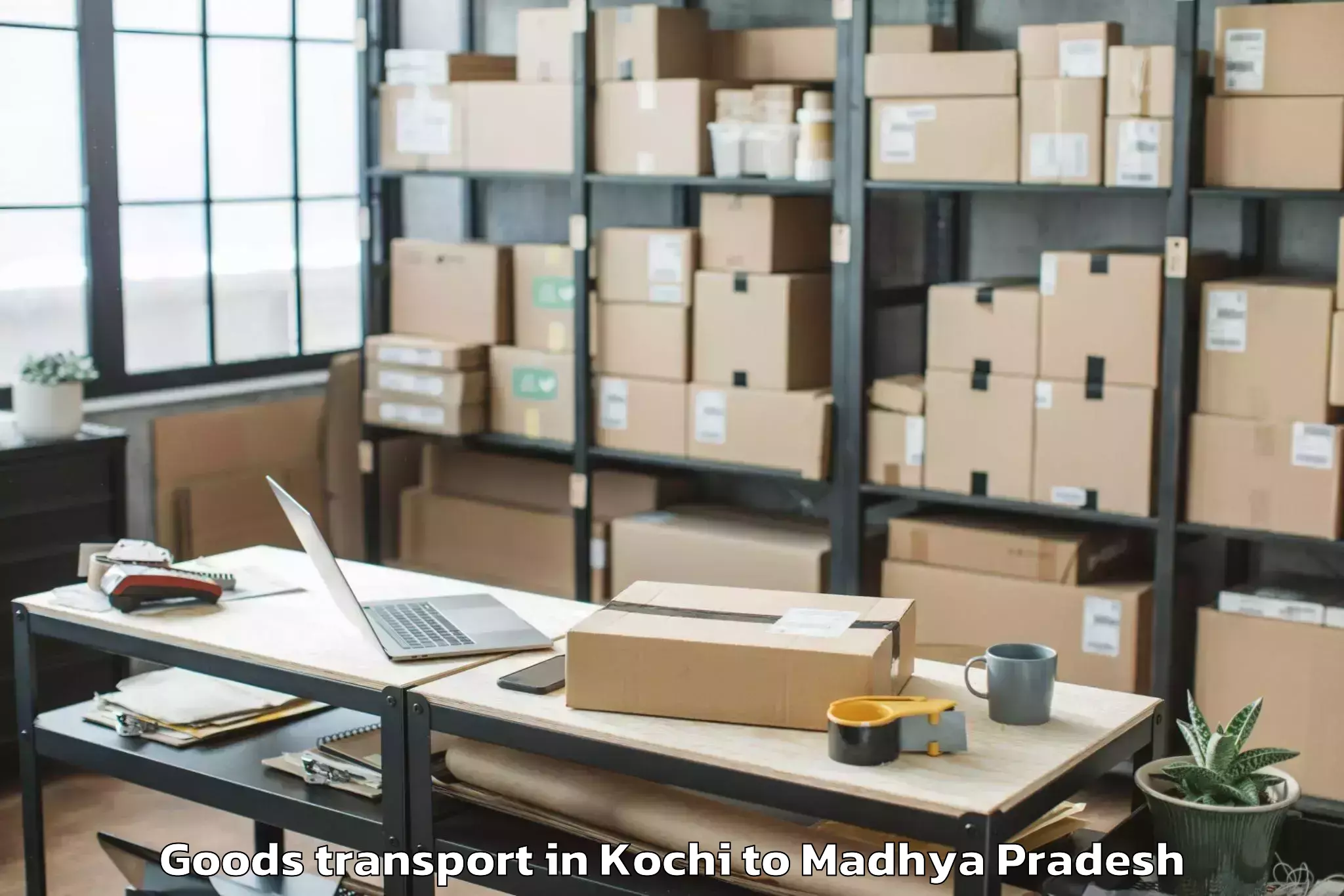 Book Kochi to Guna Airport Gux Goods Transport Online